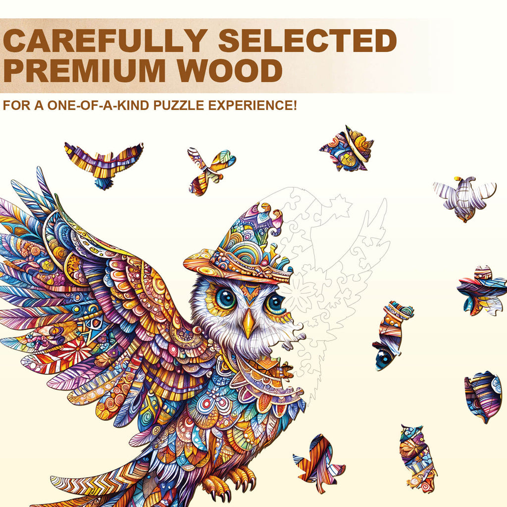 Magic Owl Wooden Jigsaw Puzzle