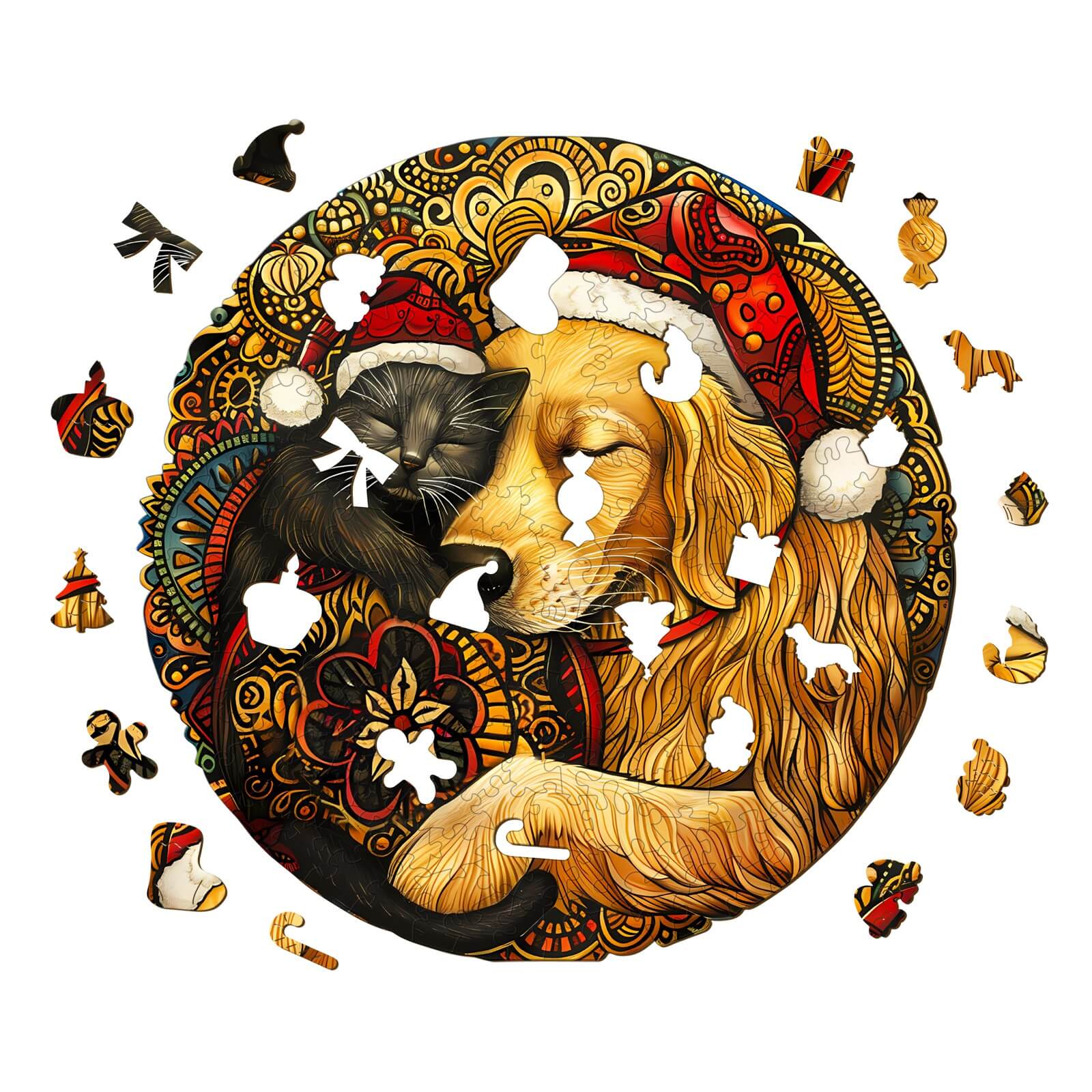 Warm Christmas Wooden Jigsaw Puzzle