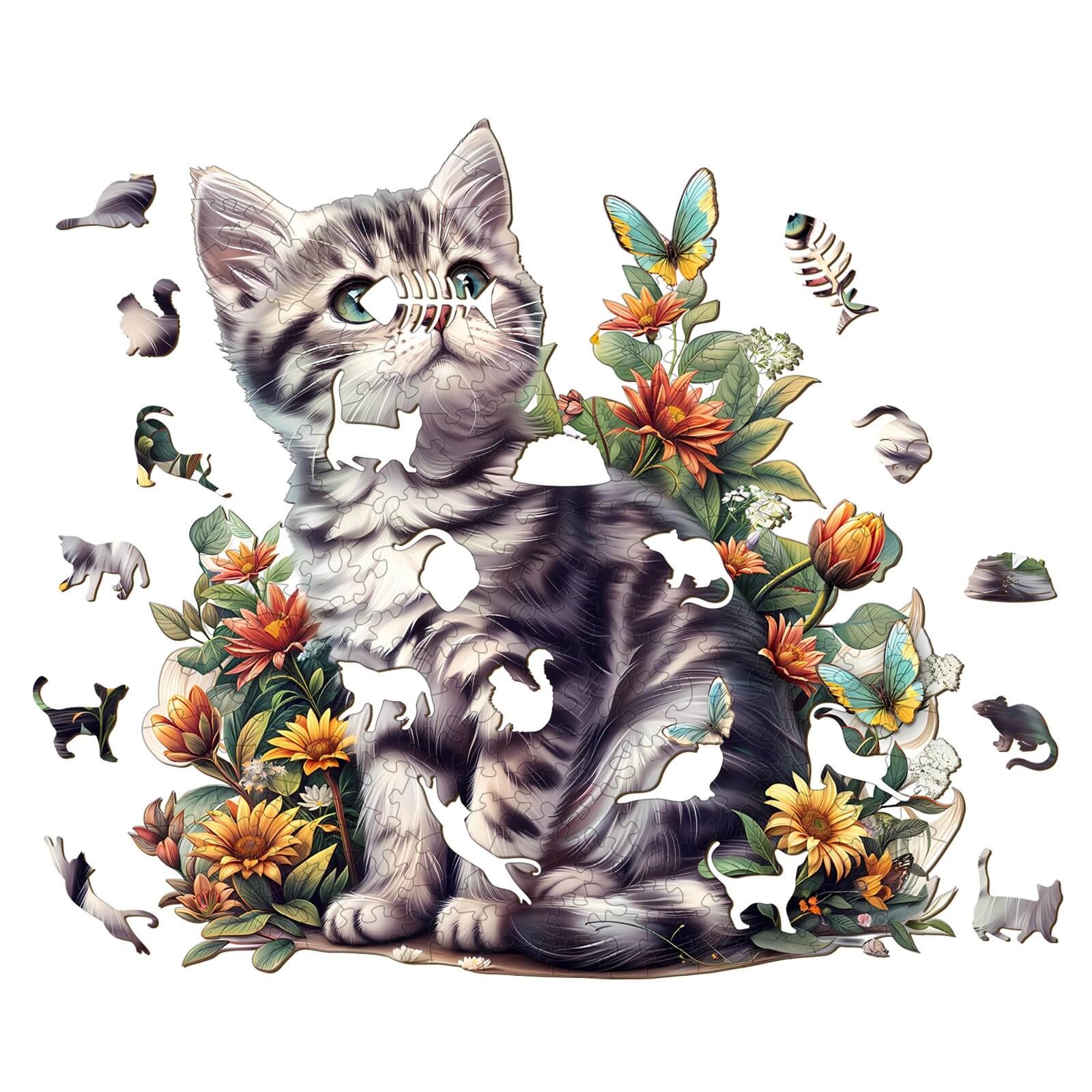 American Shorthair Wooden Jigsaw Puzzle