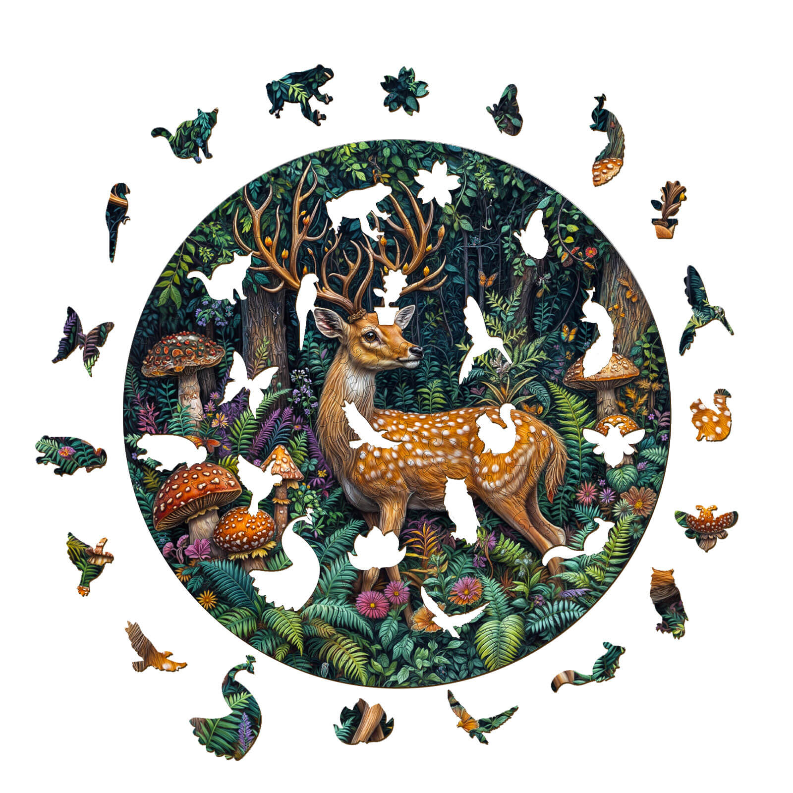 SEEK AND FIND FROGS Wooden Jigsaw Puzzle