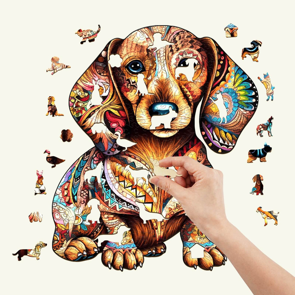 Dachshund-3 Wooden Jigsaw Puzzle