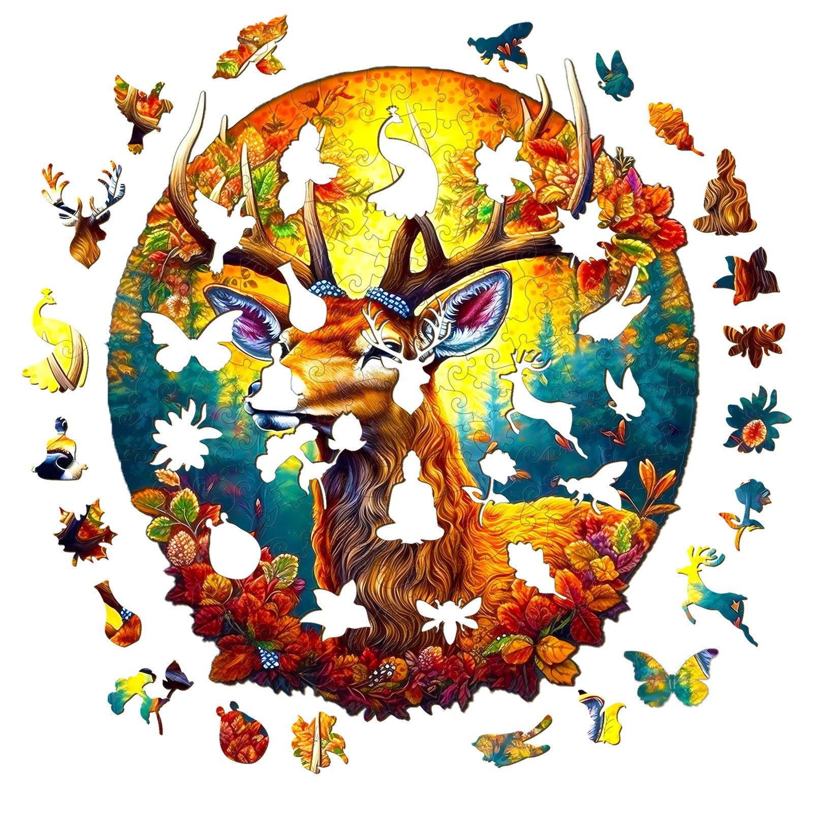Deer Of Life-1 Wooden Jigsaw Puzzle
