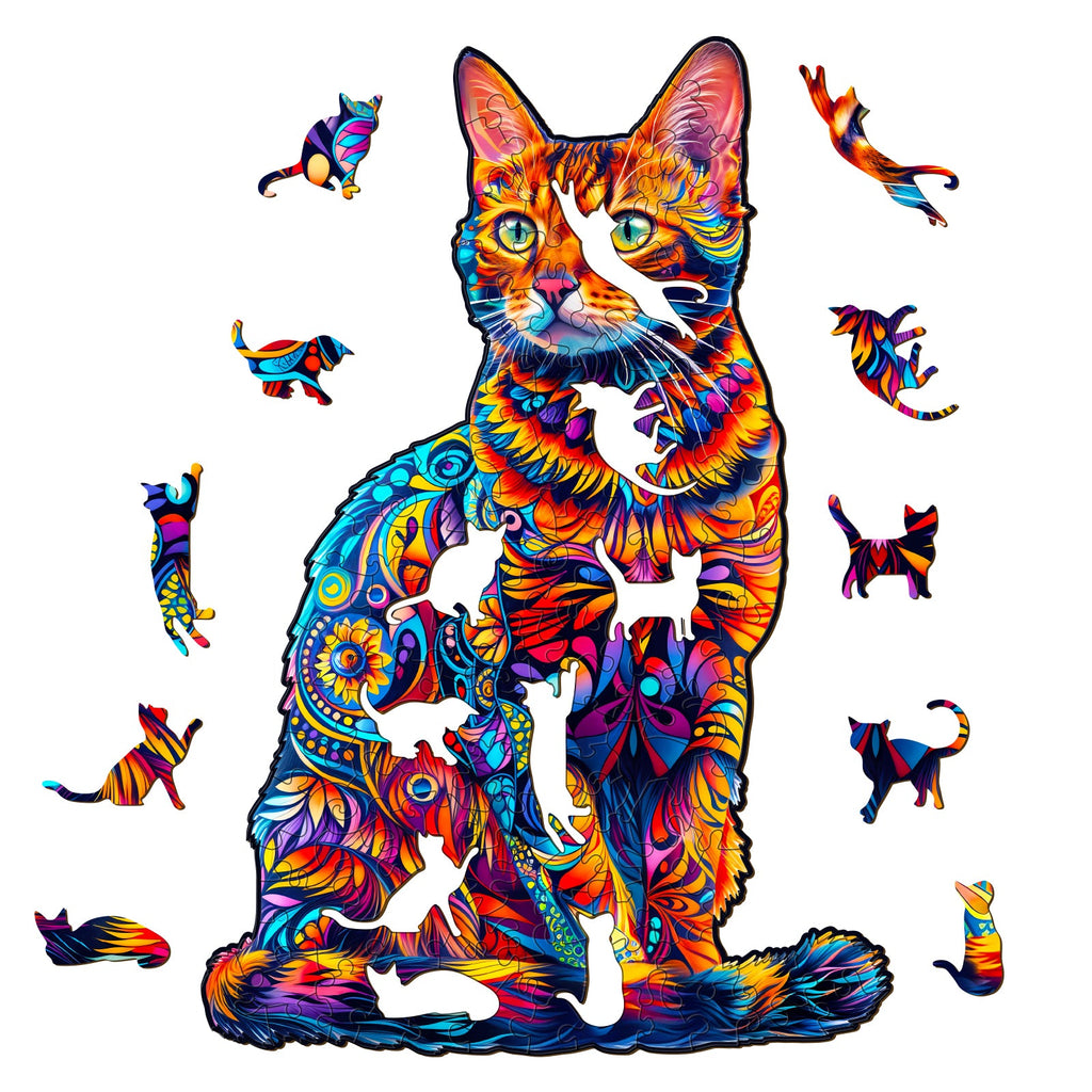 Bengal Cat-1 Wooden Jigsaw Puzzle