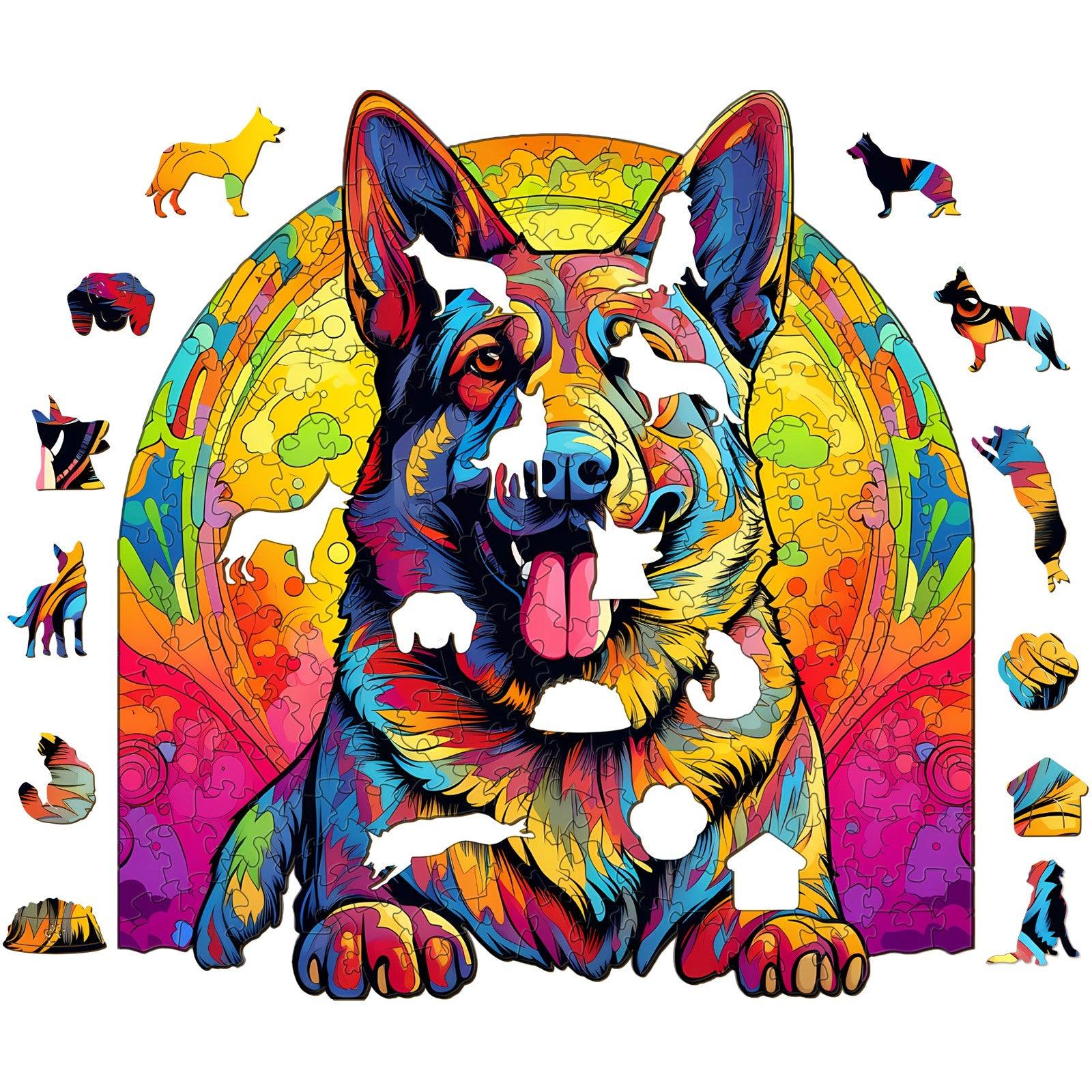 German Shepherd 3 Wooden Jigsaw Puzzle