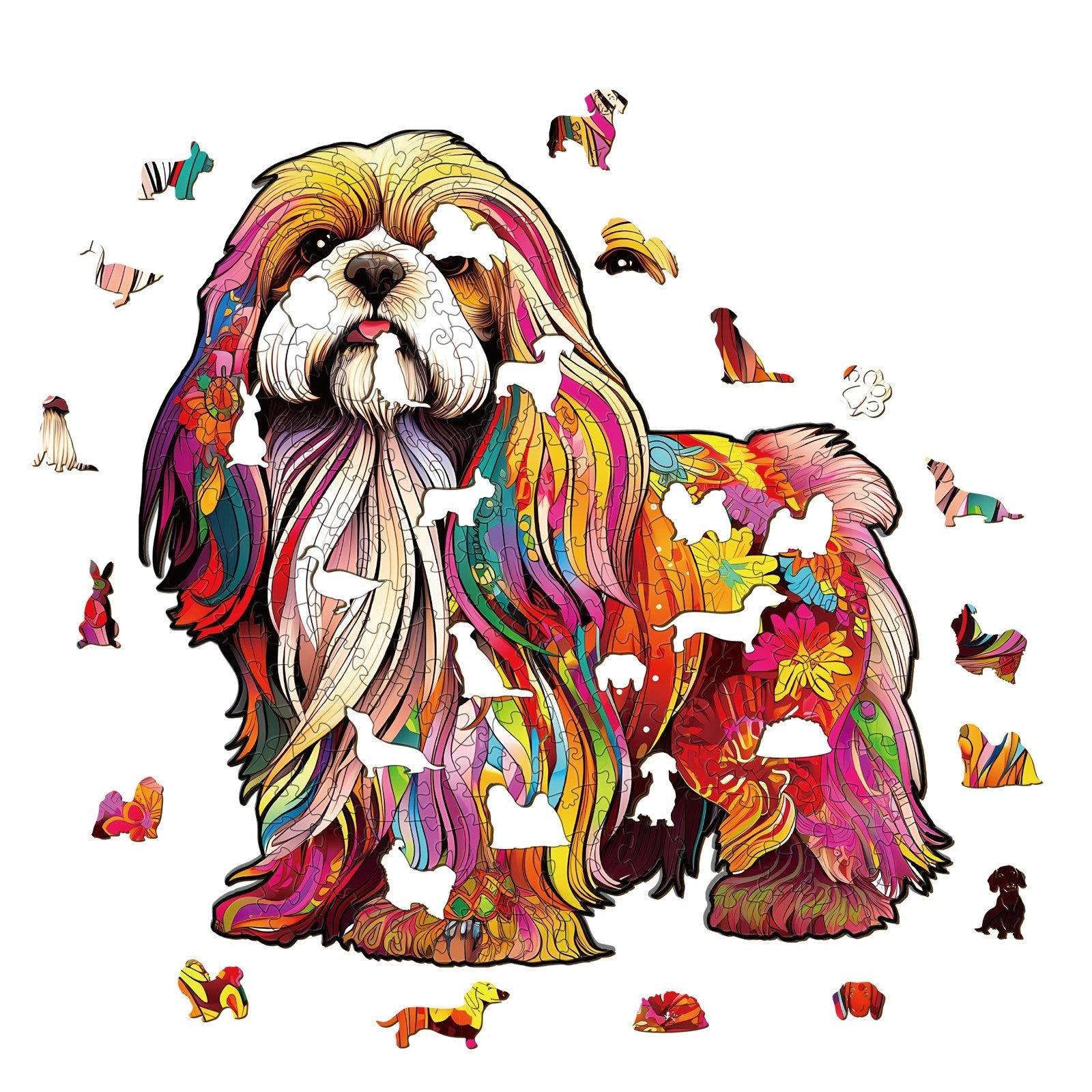 Beautiful Shih Tzu Wooden Jigsaw Puzzle