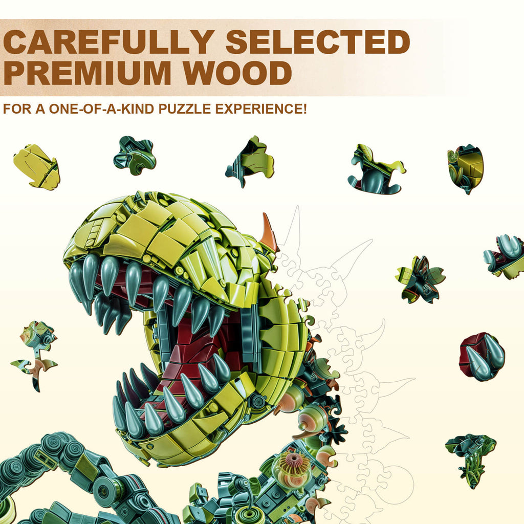 Building blocks Piranha Wooden Jigsaw Puzzle