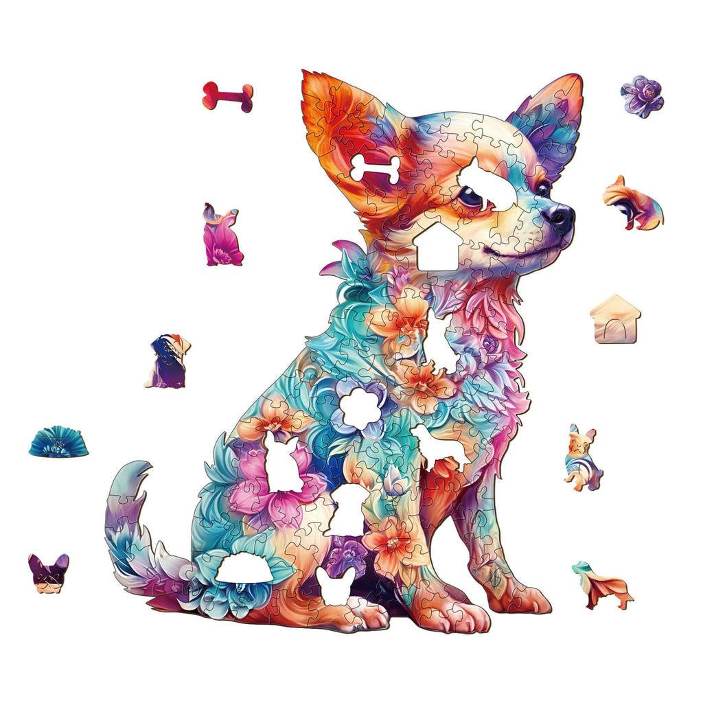 Cute Puppy Wooden Jigsaw Puzzle
