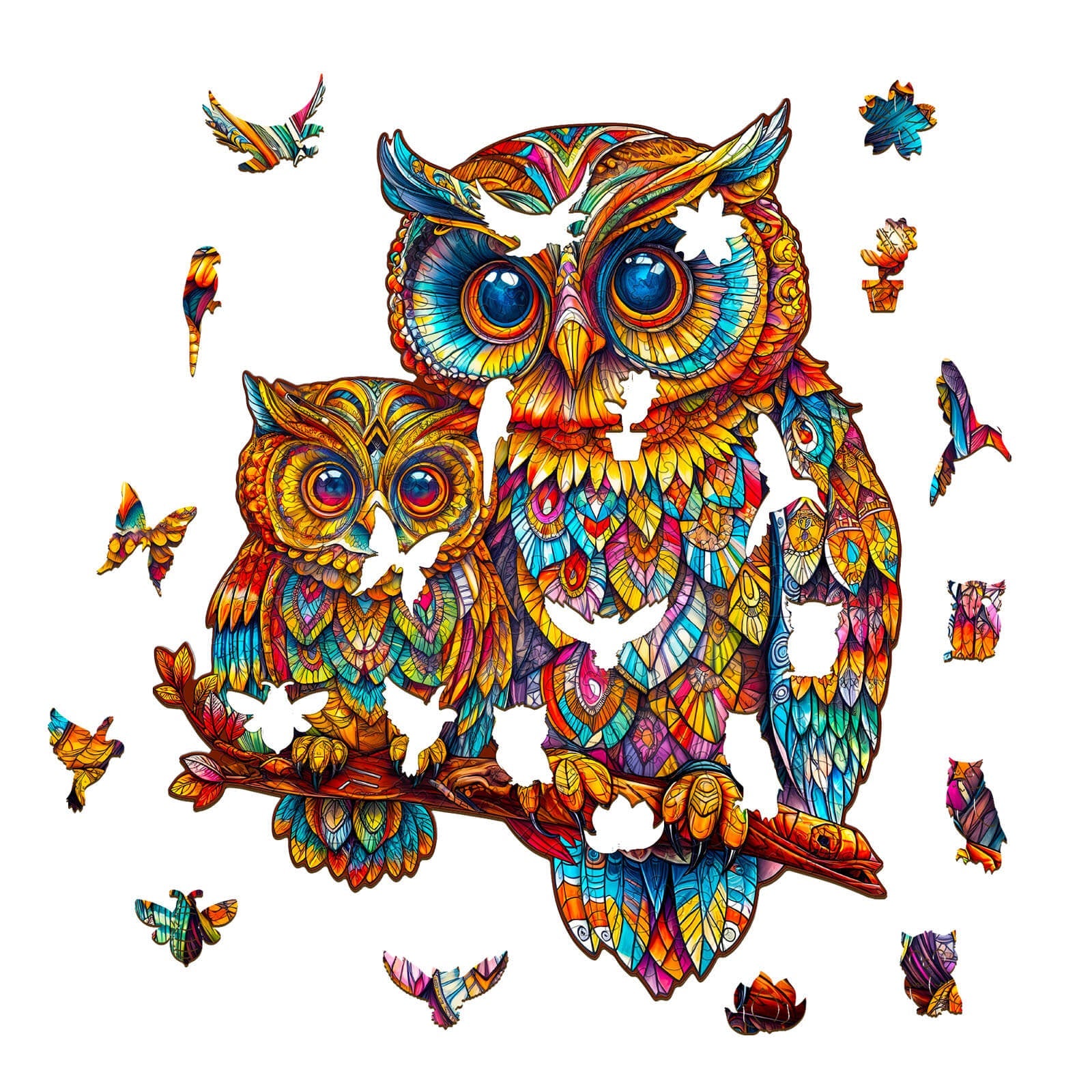 Owl family-3 Wooden Jigsaw Puzzle
