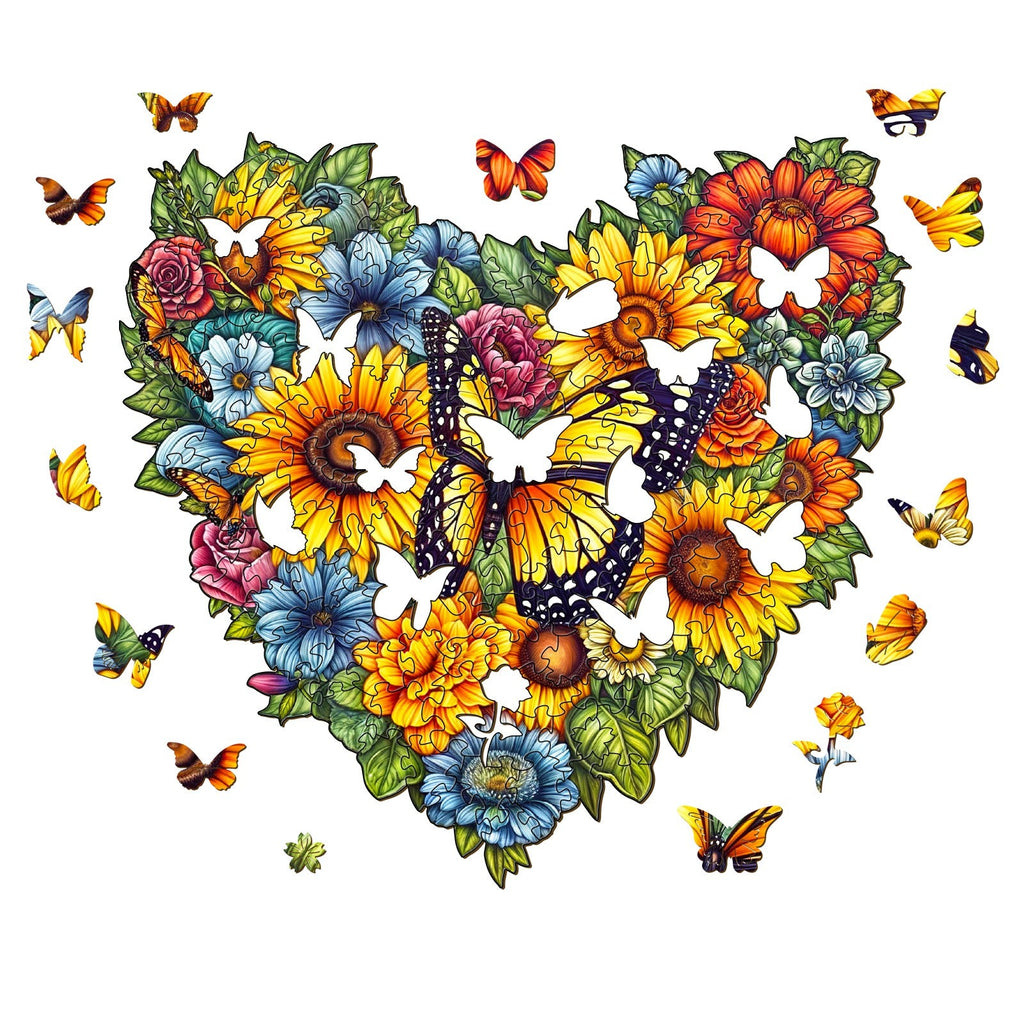 Flower Butterfly Wooden Jigsaw Puzzle