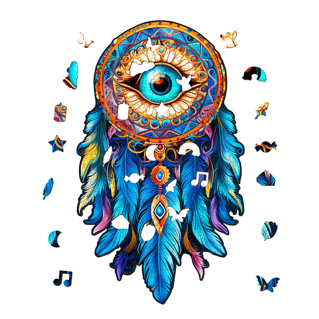 Eye Dream Catcher Wooden Jigsaw Puzzle