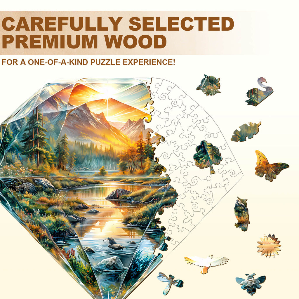 Diamond Landscape Wooden Jigsaw Puzzle