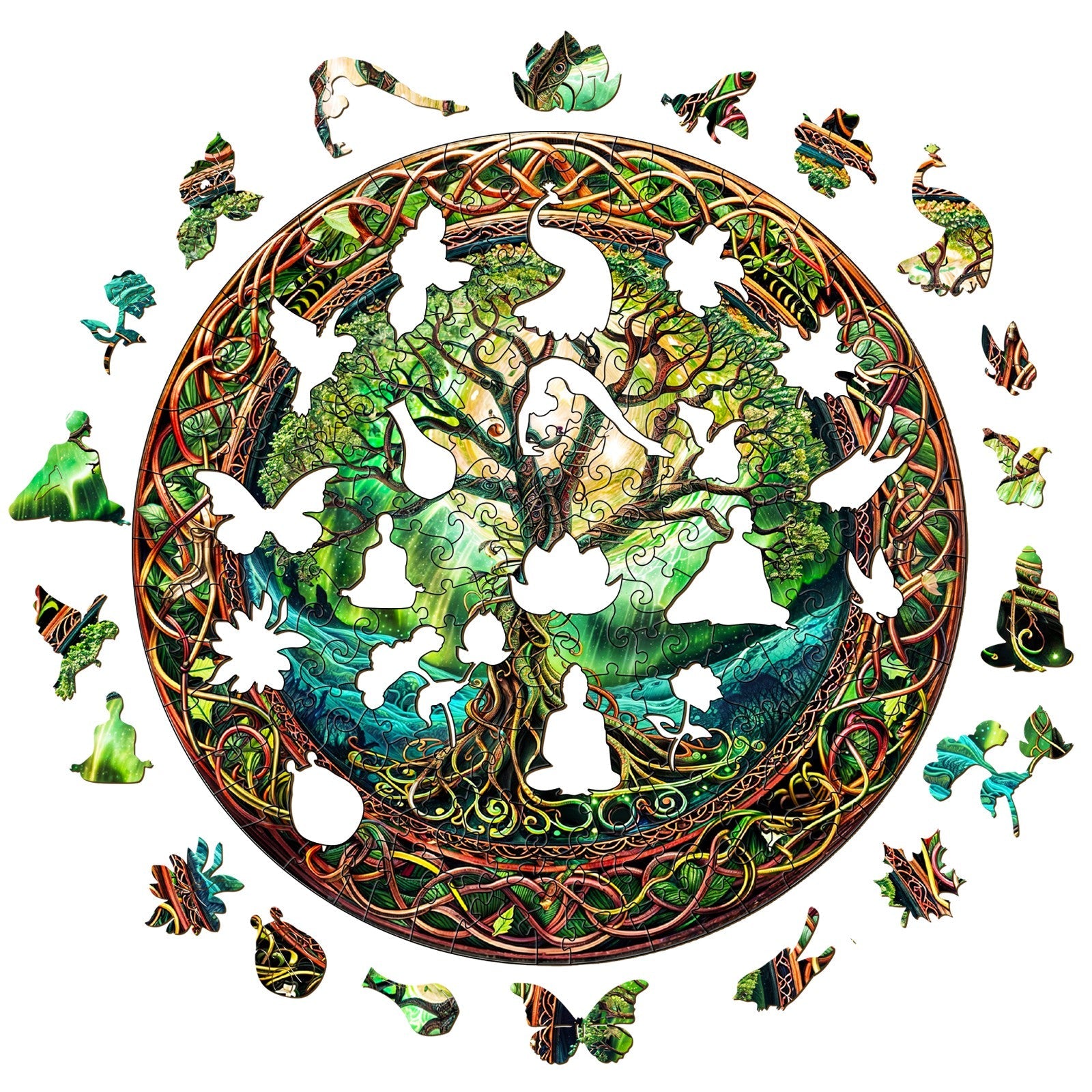 Aurora Tree of Life-2 Wooden Jigsaw Puzzle