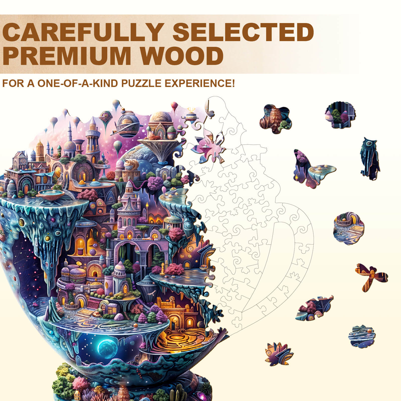 Interstellar City Wooden Jigsaw Puzzle