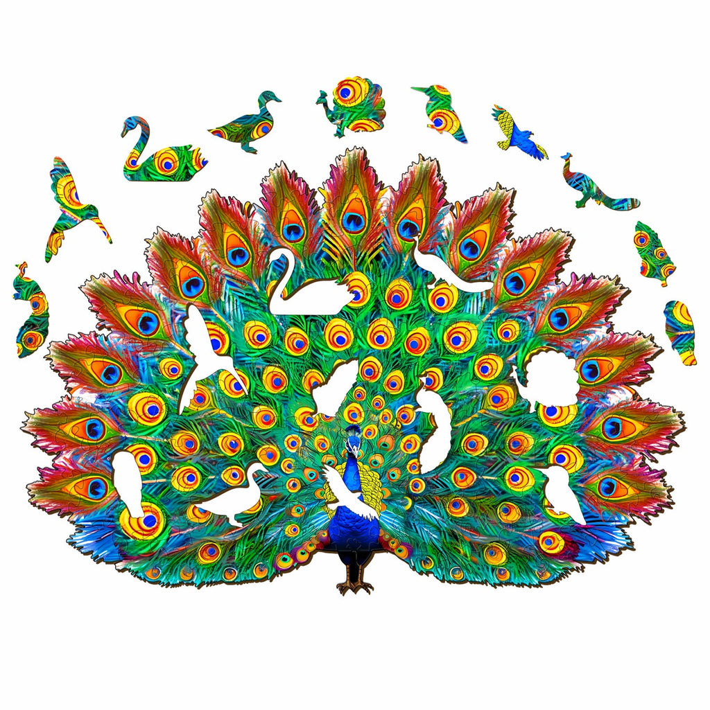 Beautiful Peacock Wooden Jigsaw Puzzle