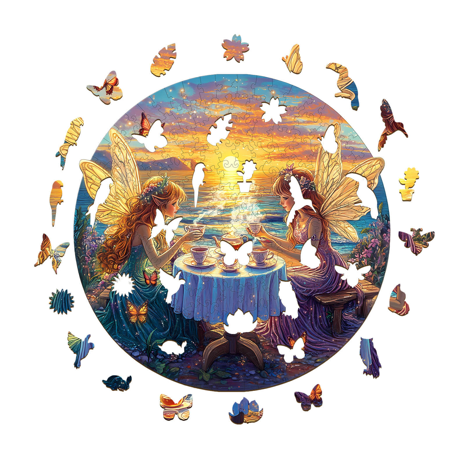 Fairy Tea Party Wooden Jigsaw Puzzle