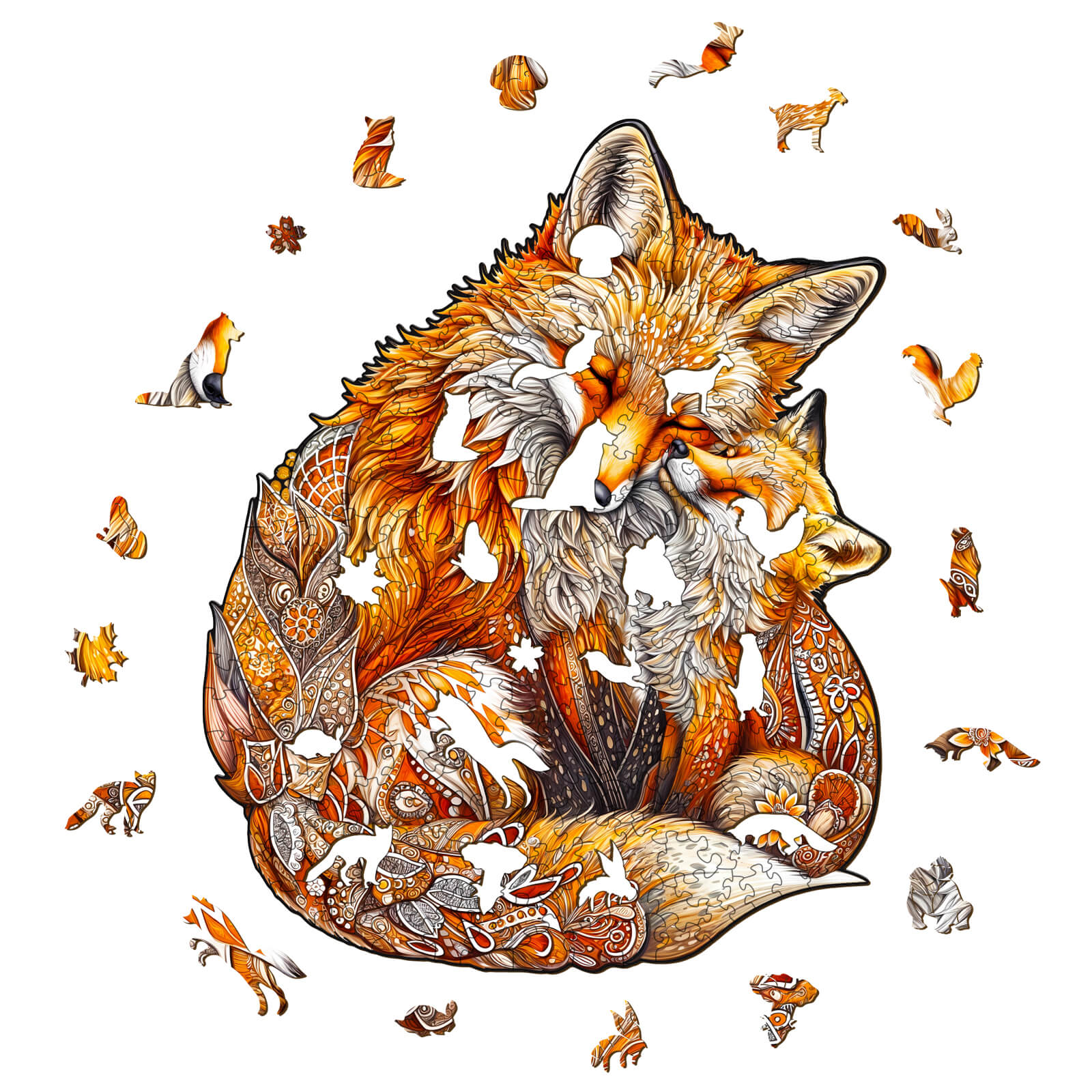 Flash Sale⚡  FOX FAMILY-2 Wooden Jigsaw Puzzle