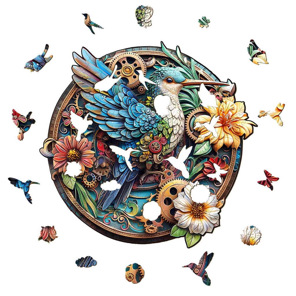 Graceful hummingbird-1 Wooden Jigsaw Puzzle