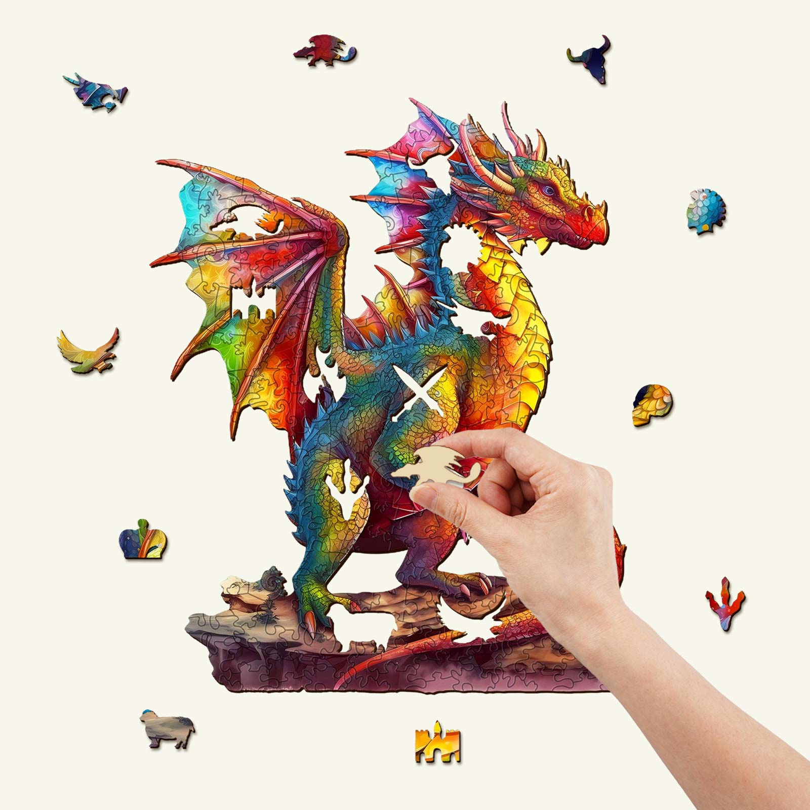 Colorful Dragon-2 Wooden Jigsaw Puzzle
