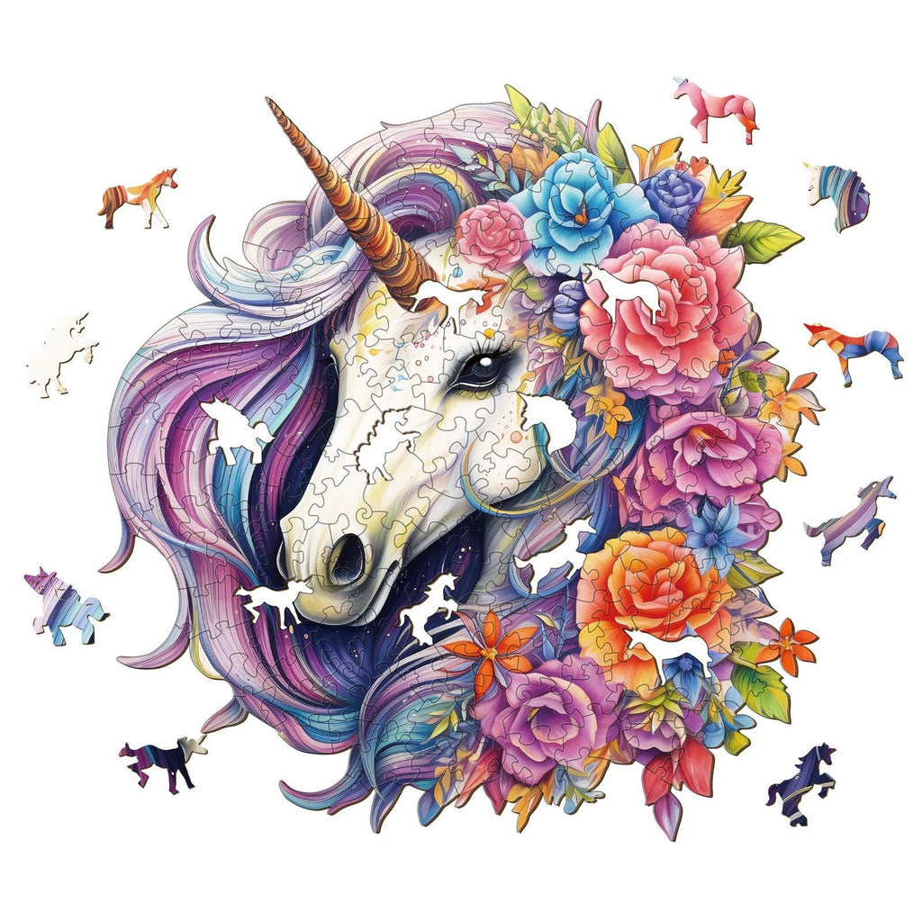 Rainbow Ponies Wooden Jigsaw Puzzle