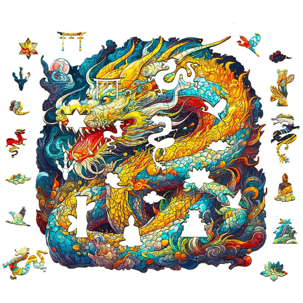 Chinese Dragon Wooden Jigsaw Puzzle