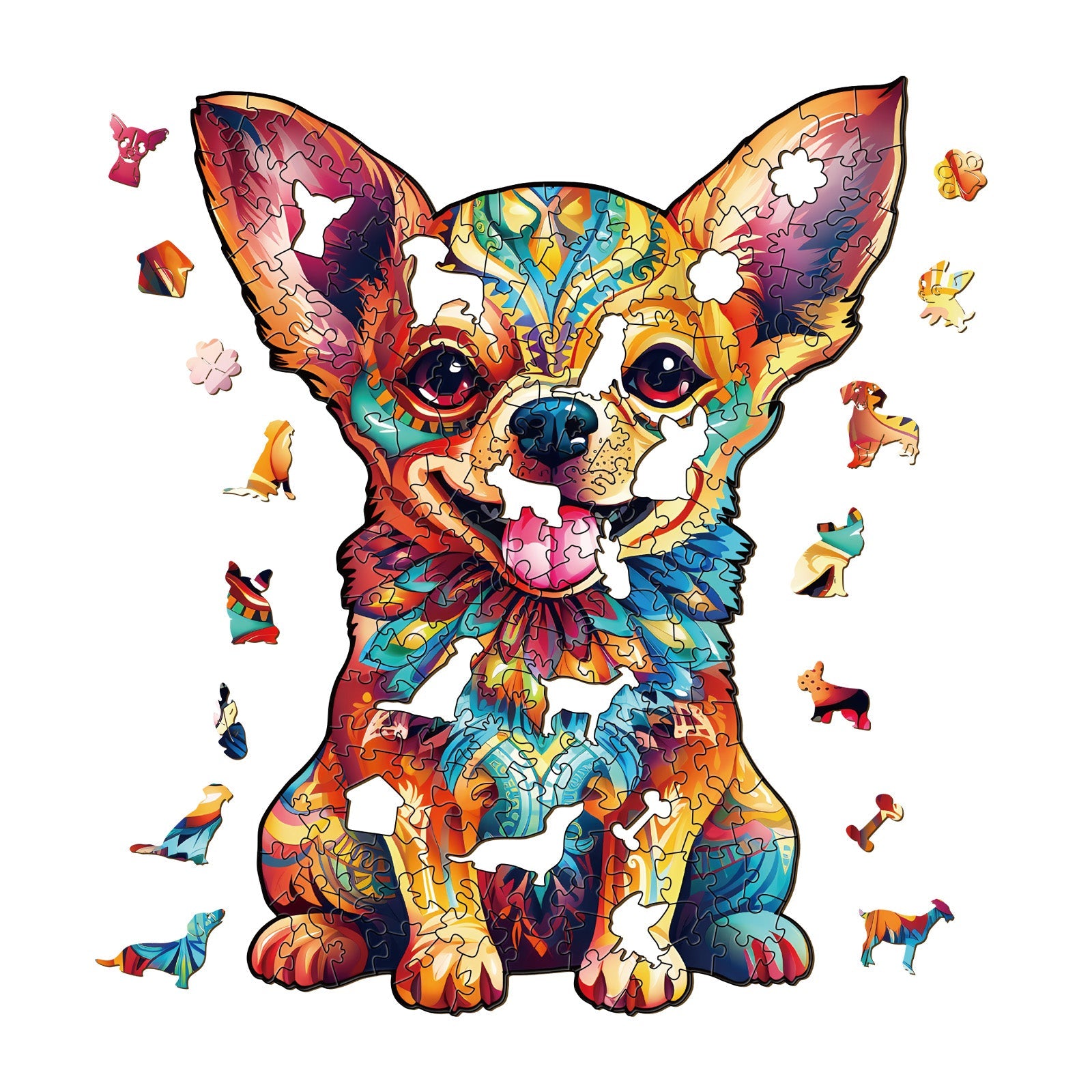 Cute Chihuahua Wooden Jigsaw Puzzle