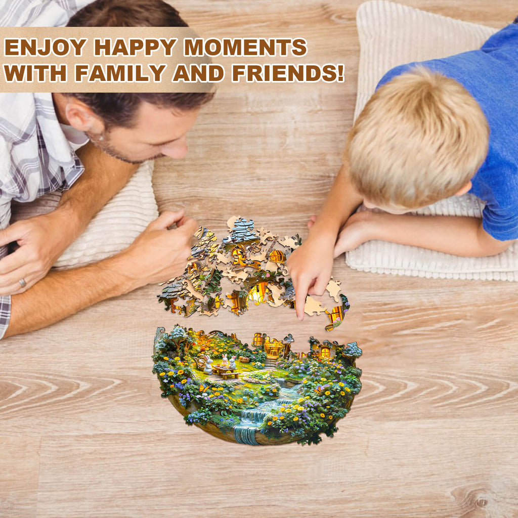 Moonlight Garden-2 Wooden Jigsaw Puzzle