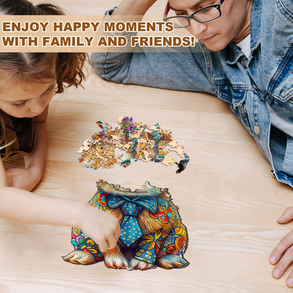 Colored bunny Wooden Jigsaw Puzzle