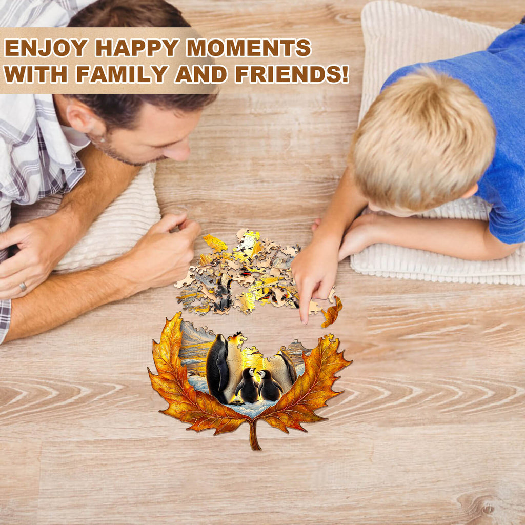 Autumn penguins Jigsaw Puzzle