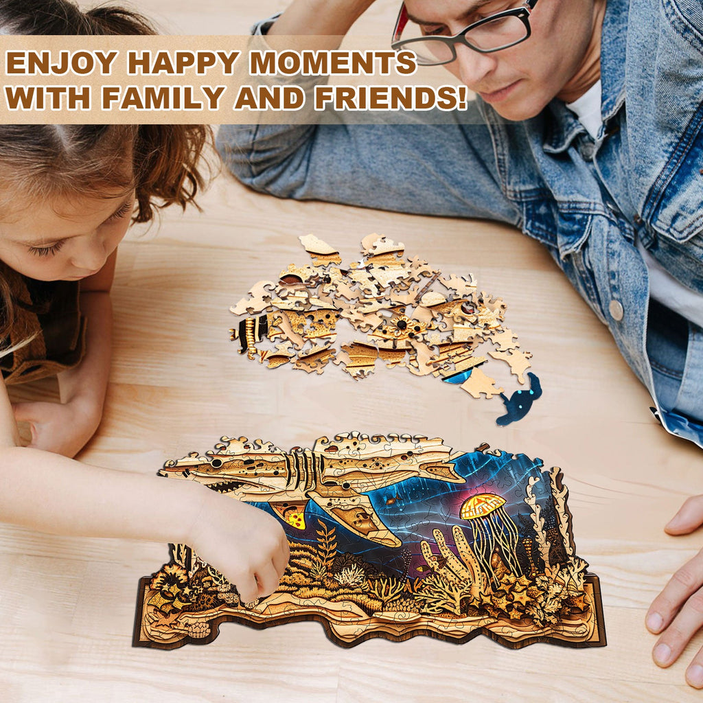 Woodcarved Shark Wooden Jigsaw Puzzle