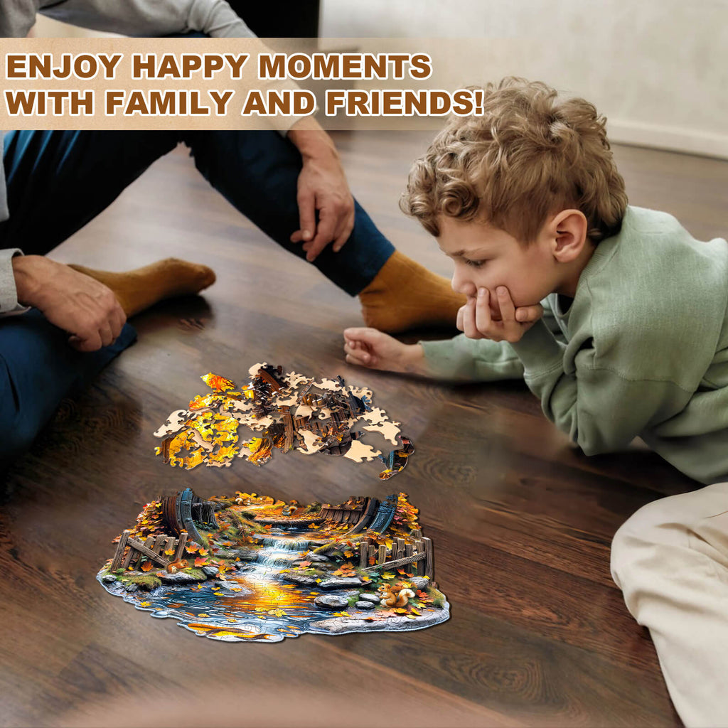 Barrel of Autumn Wooden Jigsaw Puzzle