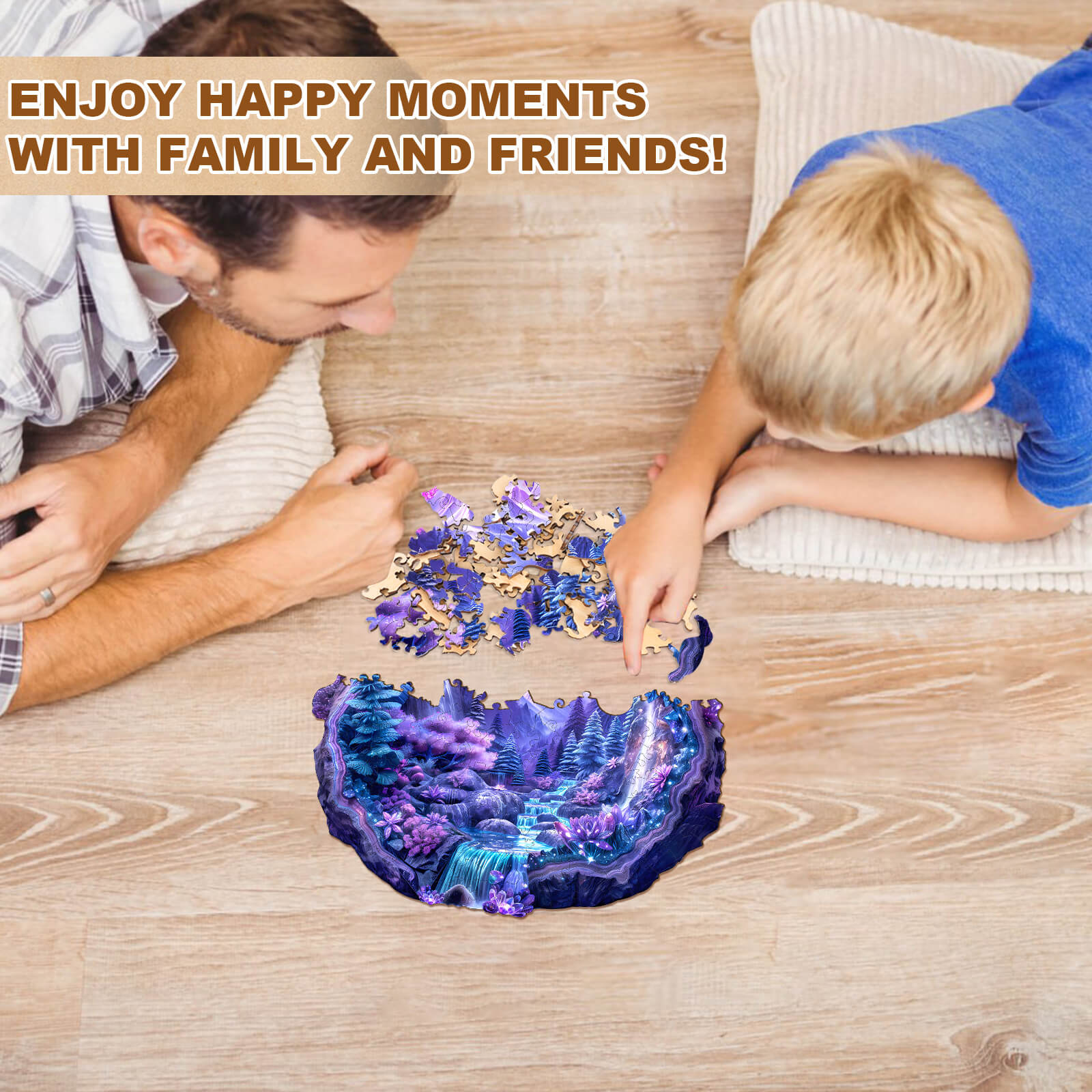 Crystal mine landscape-2 Wooden Jigsaw Puzzle