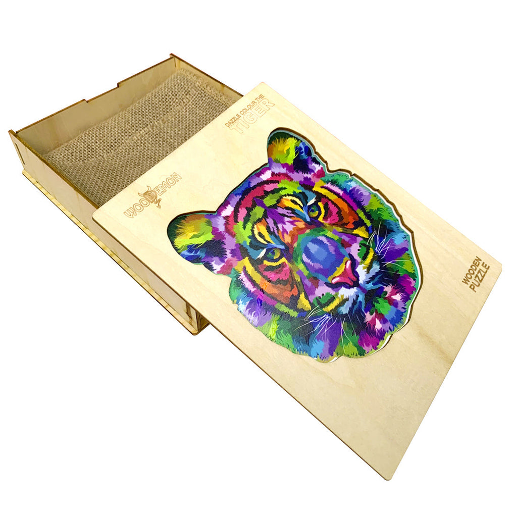 Colorful Tiger Wooden Jigsaw Puzzle