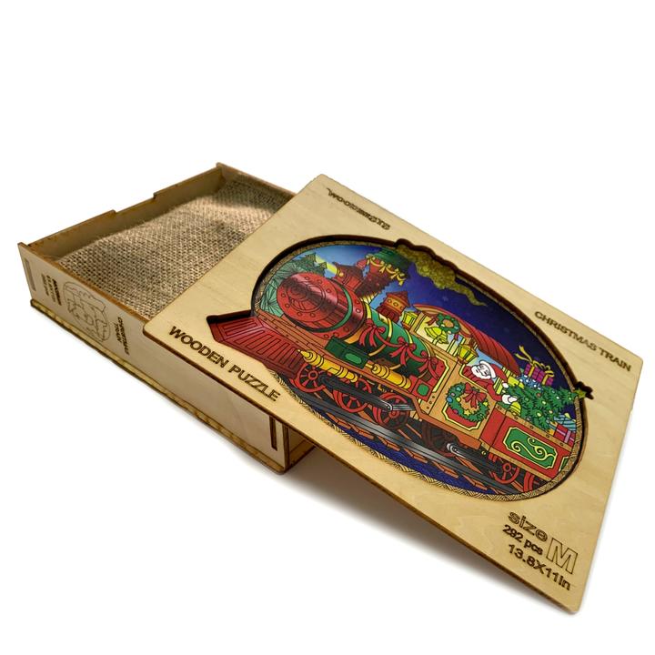 Christmas Train Wooden Jigsaw Puzzle