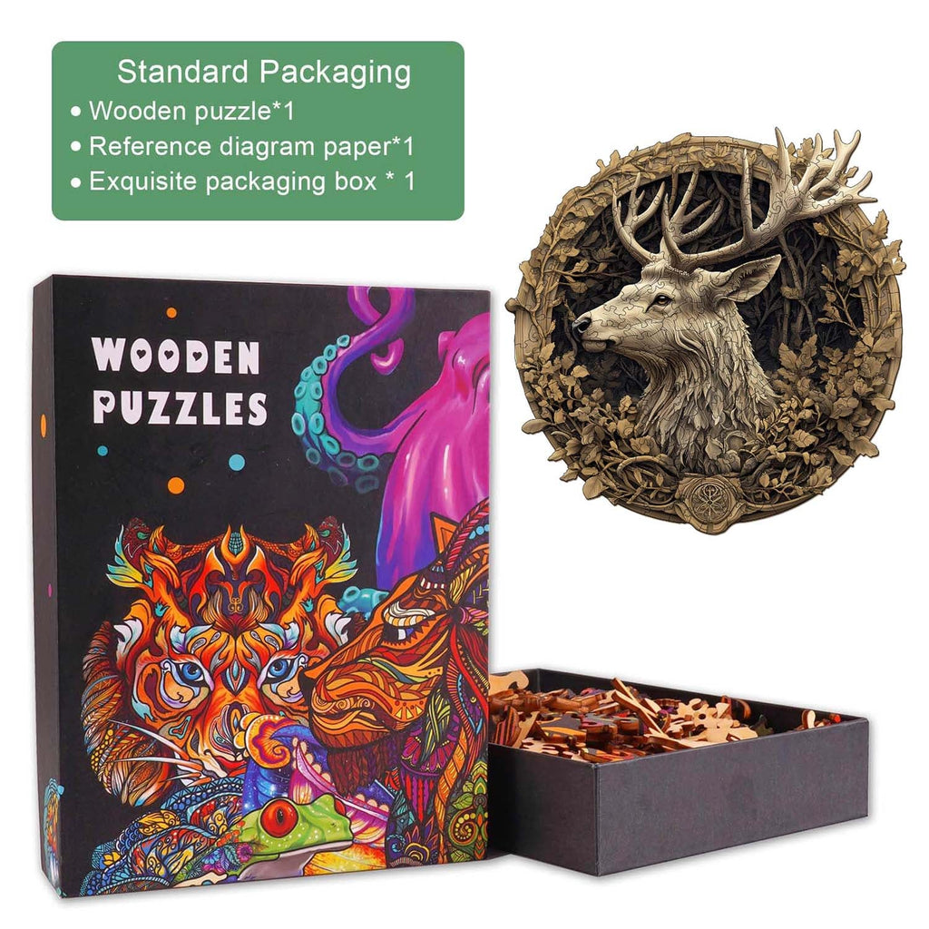 3D Deer Wooden Jigsaw Puzzle