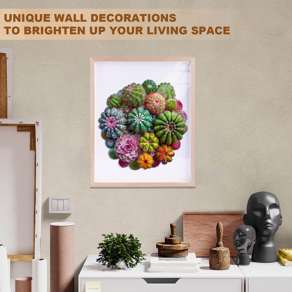 Cactus and Succulents Wooden Jigsaw Puzzle
