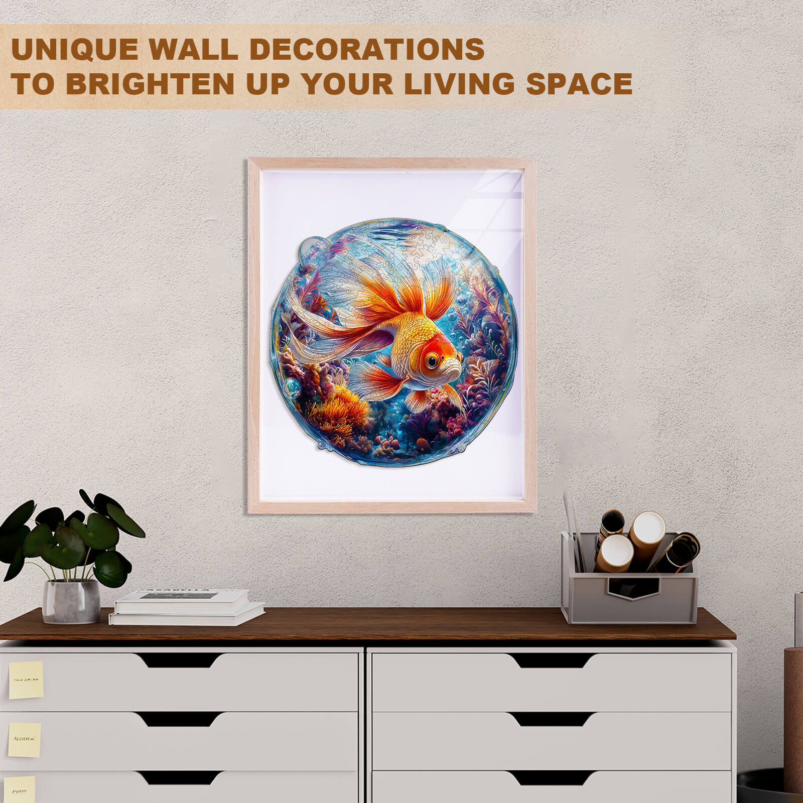 Bubble Goldfish Wooden Jigsaw Puzzle