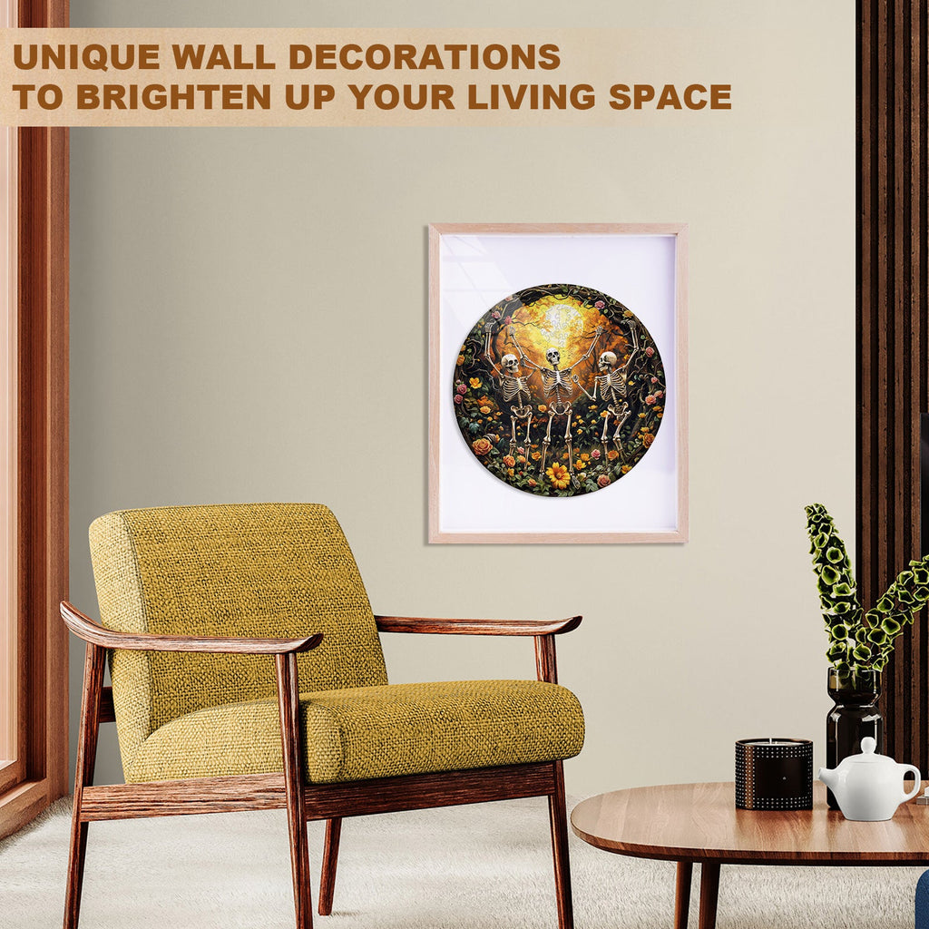 Skeleton Moon Glee  Wooden Jigsaw Puzzle
