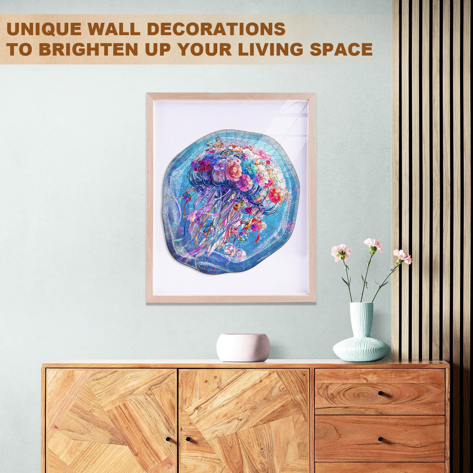 Flower Jellyfish Wooden Jigsaw Puzzle