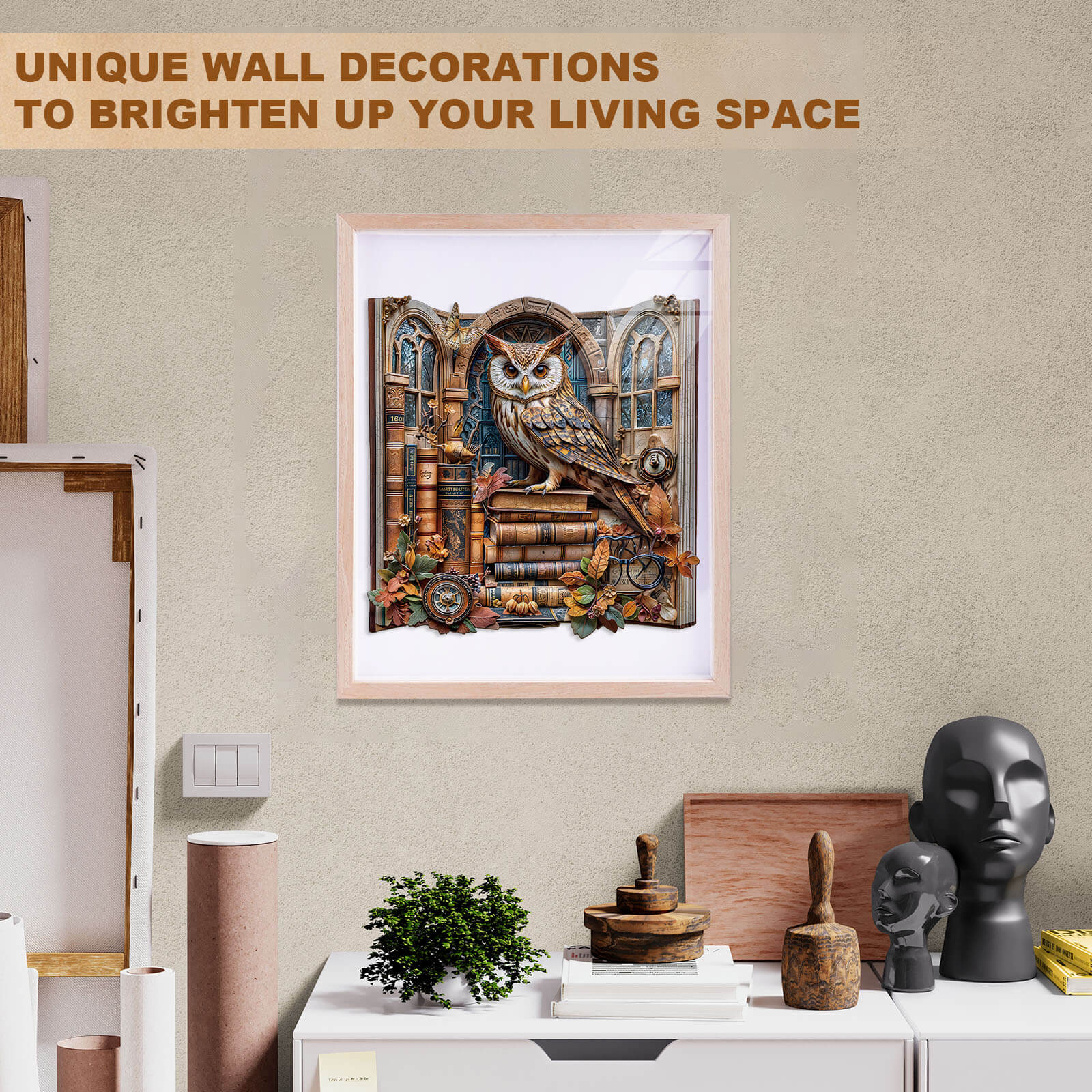 Bookcase owl Wooden Jigsaw Puzzle