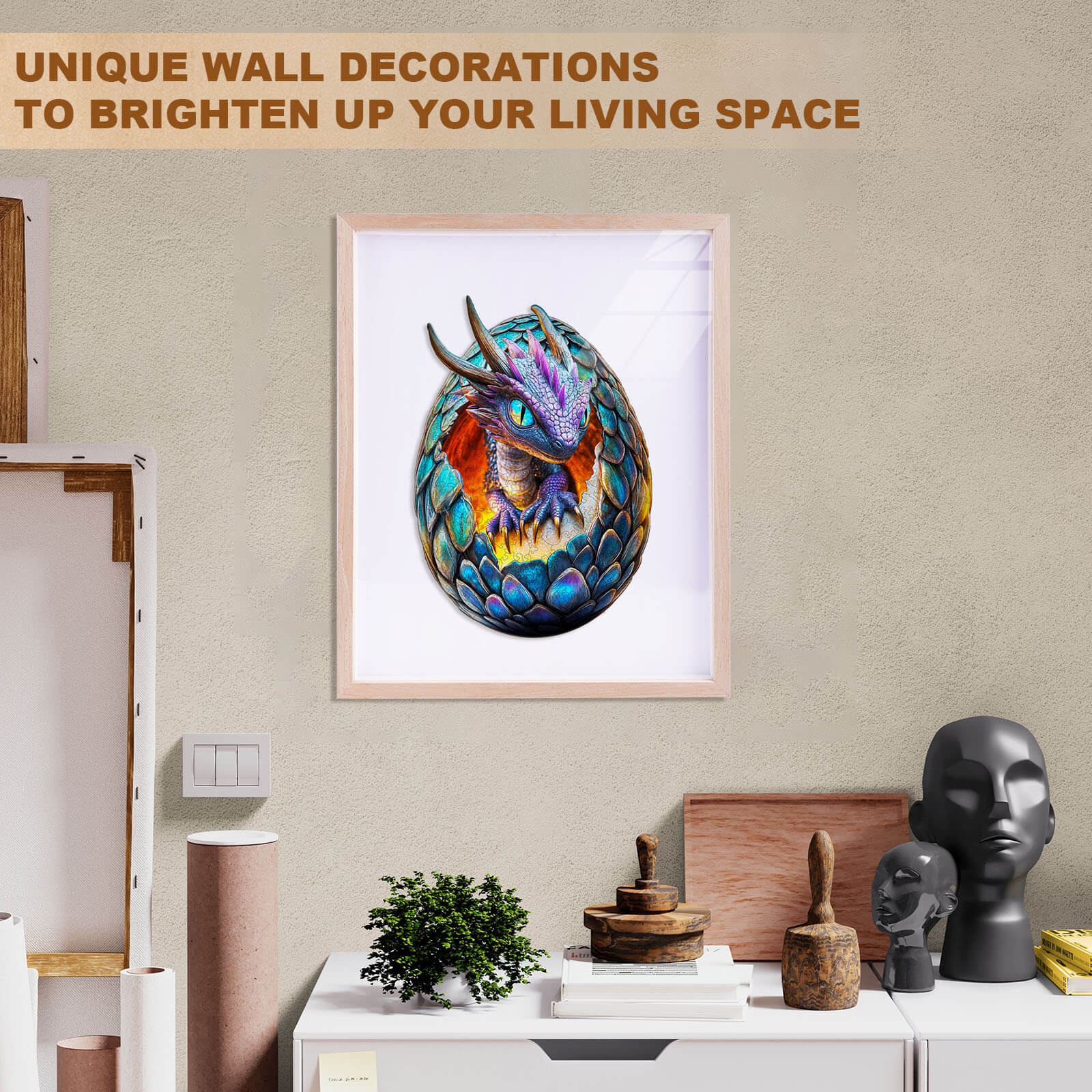 Draconic Rebirth  Wooden Jigsaw Puzzle