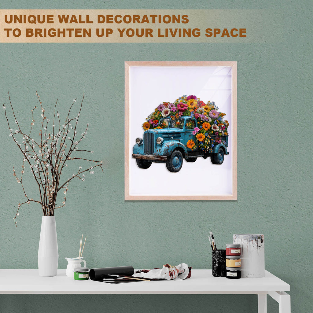 Flower Truck Wooden Jigsaw Puzzle