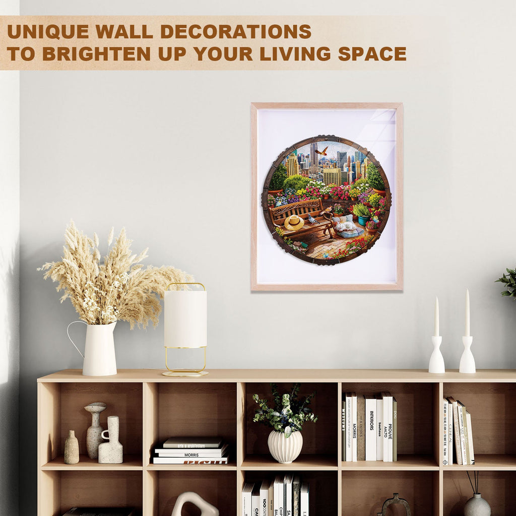 Rooftop Garden Wooden Jigsaw Puzzle