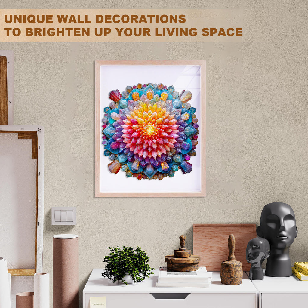 Crystal Mandala Wooden Jigsaw Puzzle