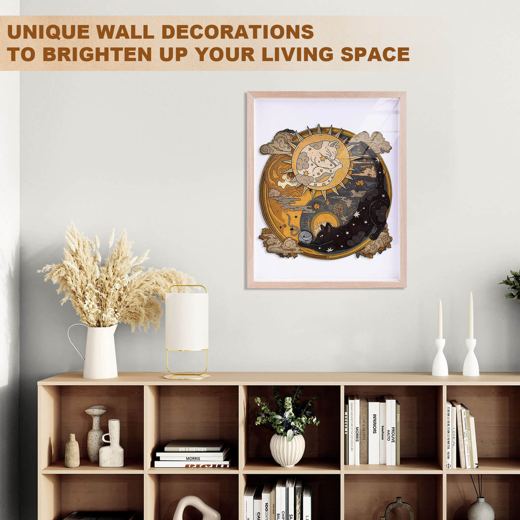 Yin Yang Cat Wooden Jigsaw Puzzle
