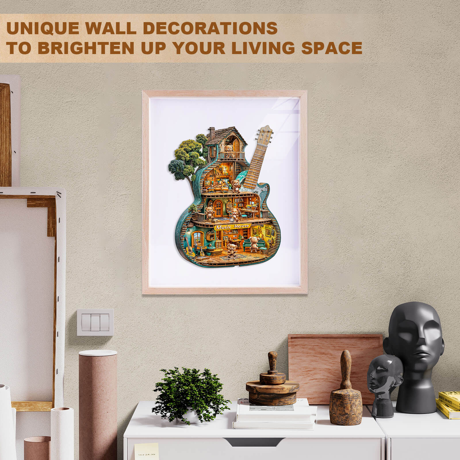 Music House-1 Wooden Jigsaw Puzzle