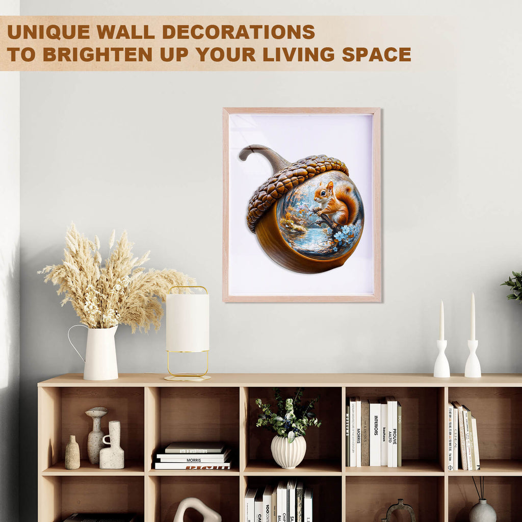 Acorn squirrel Wooden Jigsaw Puzzle