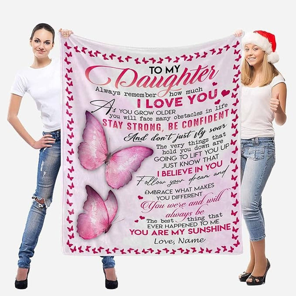 Stay Strong, Be Confident – To My Daughter Blanket by Godisabove™