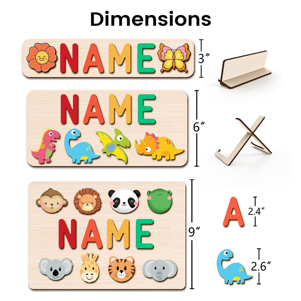 Personalized Wooden Baby Name Puzzle Gift