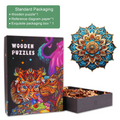 Mandala Blue Wooden Jigsaw Puzzle