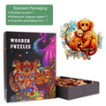 Rhinopithecus Family-1 Wooden Jigsaw Puzzle